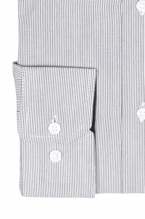 Camasa barbati slim fit alba cu dungi negre [2]