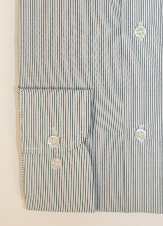 Camasa barbati slim fit alba cu dungi verzi [1]