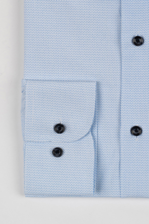 Camasa barbati slim fit alba cu imprimeu bleu 2XL [1]