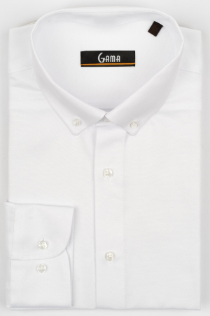 Camasi clasice - Camasa barbati slim fit  alba Oxford 2XL