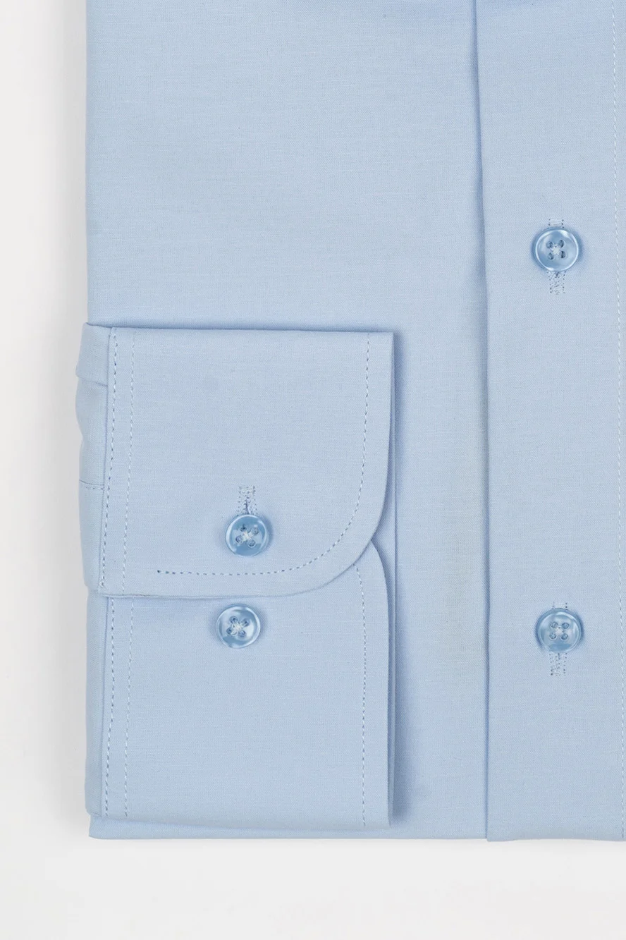 Camasa barbati slim fit bleu 100% bumbac [2]