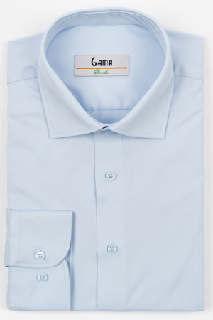 Camasa barbati slim  fit bleu cu BAMBUS [0]
