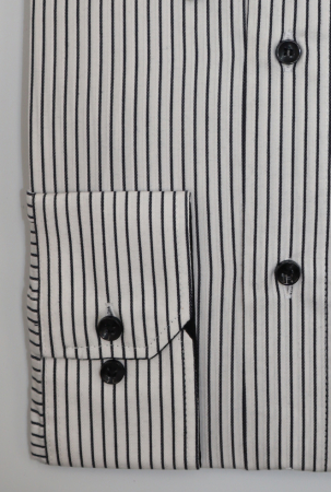 Camasa barbati slim fit alba cu dungi negre [1]