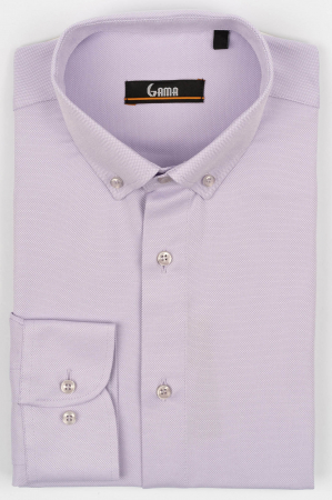 Camasi barbati - Camasa barbati slim fit lila Oxford 2XL