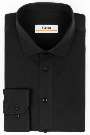 Camasi barbati - Camasa barbati slim fit neagra CONFORT