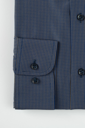 Camasa casual slim bleumarin cu carouri [2]