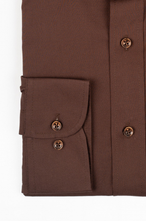 Camasa clasica regular fit  maro [1]
