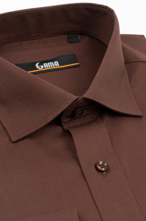 Camasa clasica regular fit  maro [2]