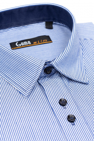 Camasa cu dungi albastre slim fit [1]