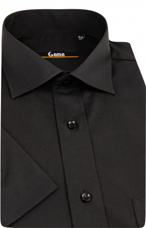 Camasa neagra regular fit cu maneca scurta [1]