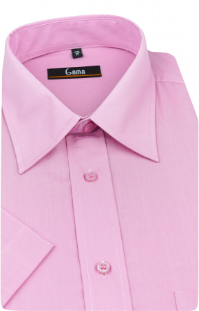 Camasa cu maneca scurta regular fit roz mediu [1]