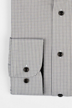 Camasa gri cu carouri negre regular fit 3XL-4XL [2]