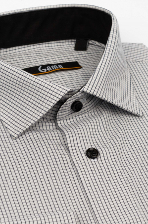 Camasa gri cu carouri negre regular fit 3XL-4XL [1]