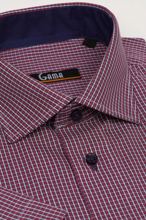 Camasa maneca scurta regular cu carouri rosii [1]