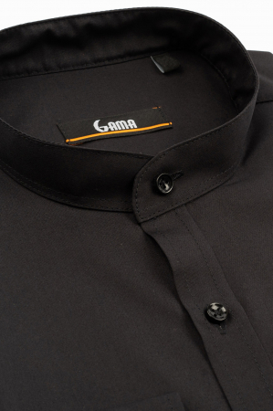 Camasa neagra slim fit cu guler tunica CONFORT [2]