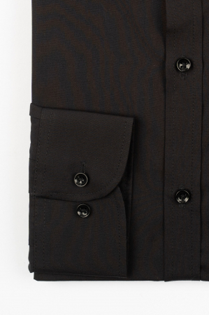 Camasa neagra slim fit cu guler tunica CONFORT [1]
