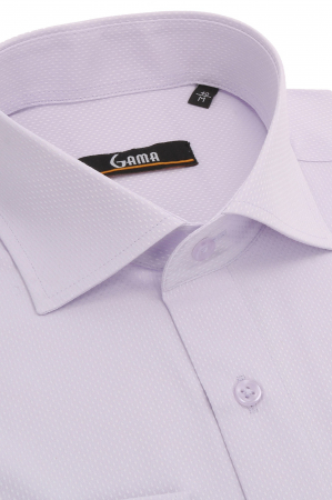 Camasi barbati - Camasa slim fit lila cu model in tesatura
