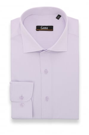 Camasa slim fit lila cu model in tesatura [1]