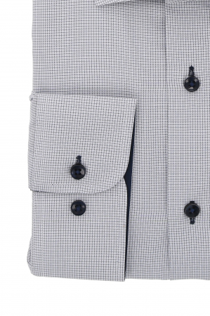 Camasa regular alba cu carouri negre 2XL-4XL [2]