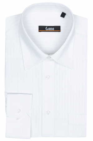 Camasa regular alba cu dungi [0]