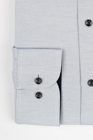 Camasa regular fit alba cu imprimeu bleumarin [1]