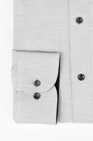 Camasa regular alba cu imprimeu geometric bleumarin 3XL-4XL [1]