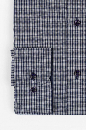 Camasa regular bleumarin cu carouri albe 2XL [1]