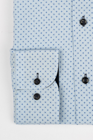 Camasa regular bleu cu imprimeuri albastre 2XL [1]
