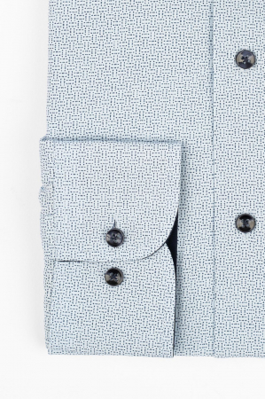 Camasa regular bleu cu picouri bleumarin [1]