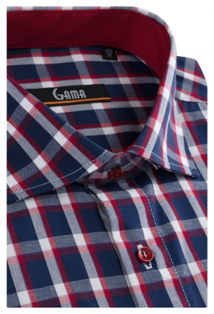 Camasa regular bleumarin cu carouri mari [1]