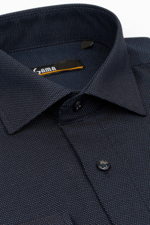 Camasa regular fit bleumarin cu imprimeu 2XL [1]