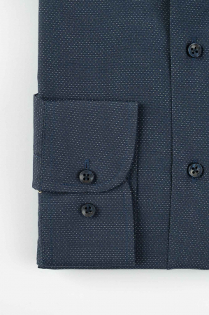 Camasa regular bleumarin cu picouri [2]