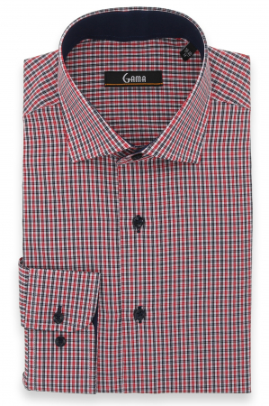 Camasa regular cu carouri in doua culori [0]