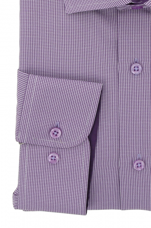 Camasa regular cu carouri mov [2]