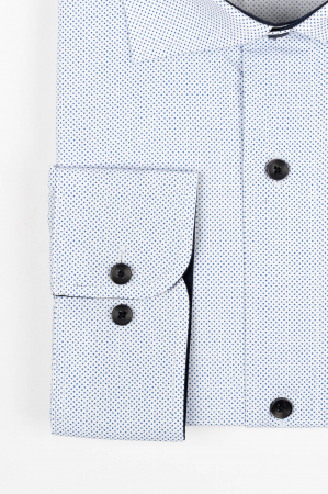 Camasa regular fit alba cu buline bleu 3XL [2]