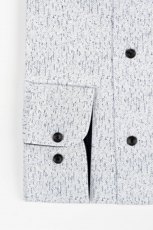 Camasa regular fit alba cu imprimeu bleumarin 3XL [1]