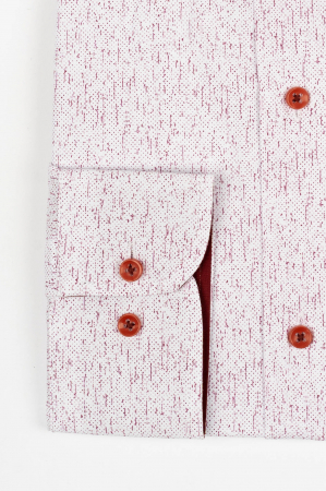 Camasa regular fit alba cu imprimeu rosu 2XL [2]