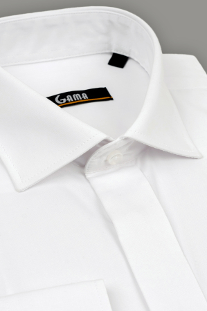 Camasa regular fit alba cu nasturi ascunsi [2]