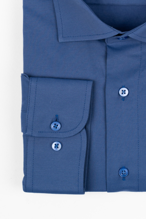 Camasa regular fit albastra cu lycra 2XL-4XL [1]