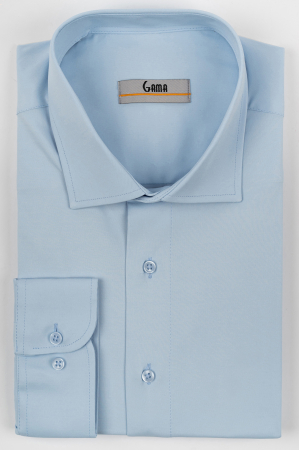 Camasa regular fit bleu cu lycra 2XL-4XL