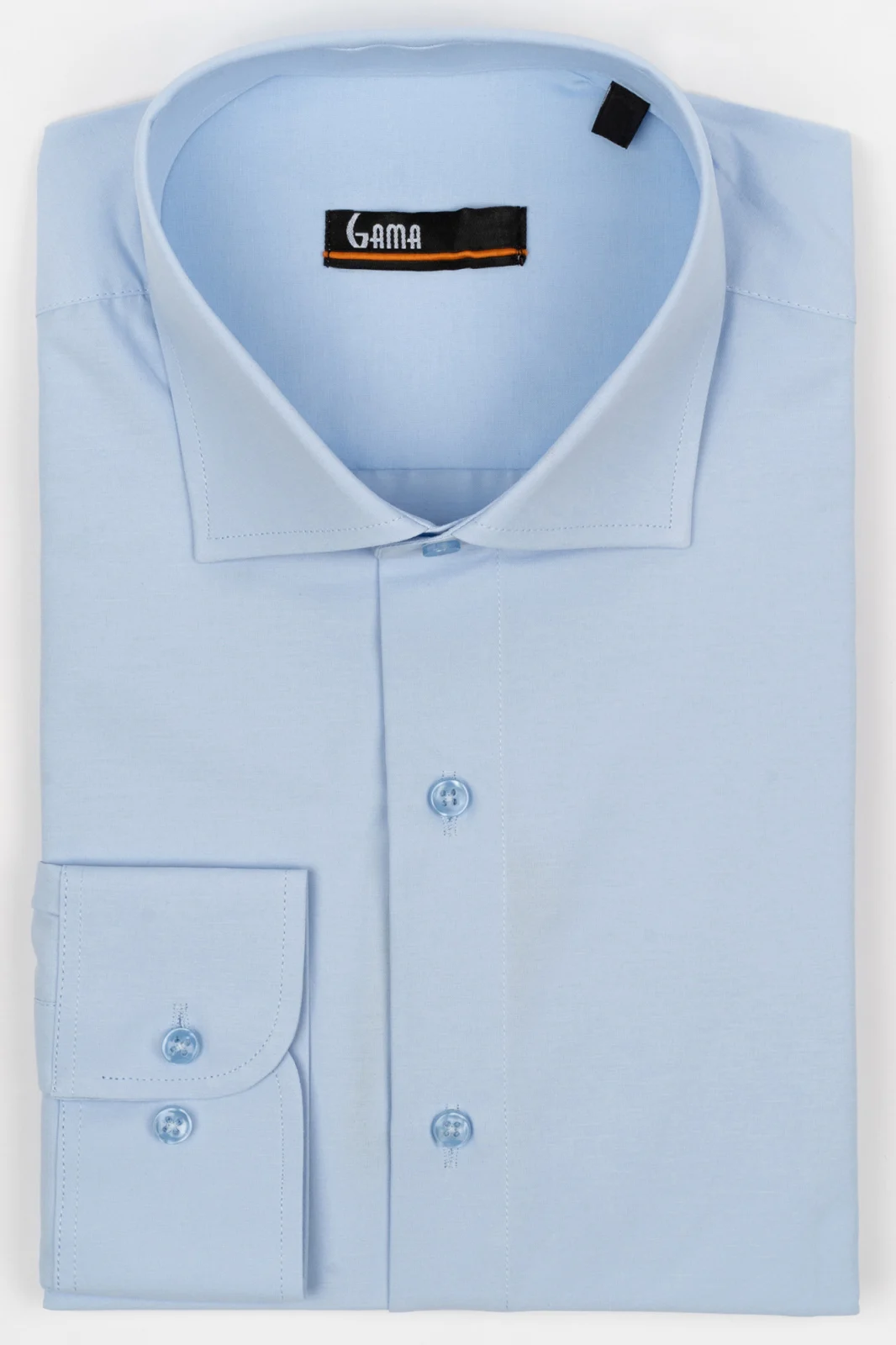 Camasa slim fit bleu cu bumbac [0]