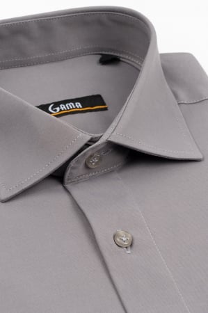 Camasa regular fit gri cu lycra 2XL-4XL [2]