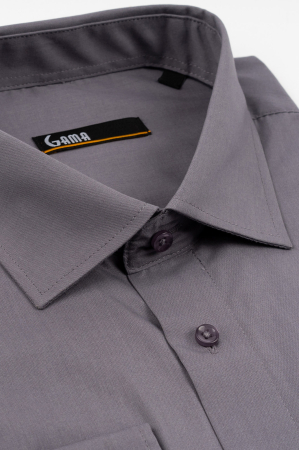 Camasa regular gri inchis 2XL-4XL [2]