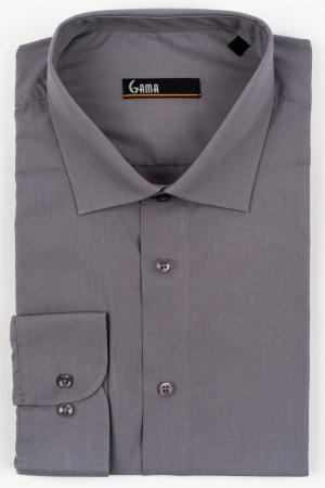 Camasi regular fit - Camasa regular gri inchis 2XL-4XL