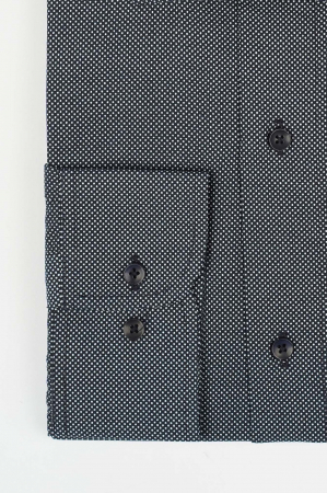 Camasa regular fit neagra cu buline bleu [1]