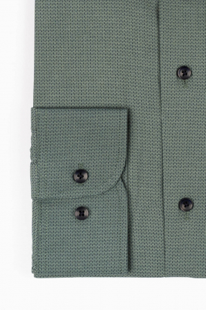 Camasa regular fit verde cu imprimeu bleumarin [2]