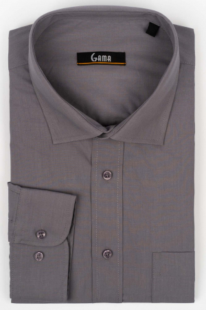 Camasi barbati - Camasa regular gri inchis 2XL-4XL