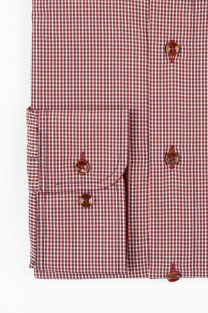 Camasa regular rosie cu carouri negre [1]