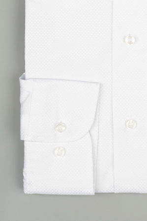 Camasa slim fit alba cu model in tesatura [2]