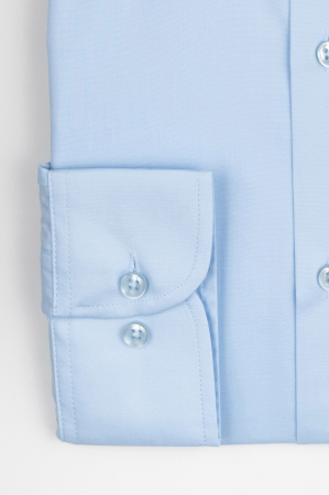 Camasa slim fit bleu uni pentru barbati inalti [2]